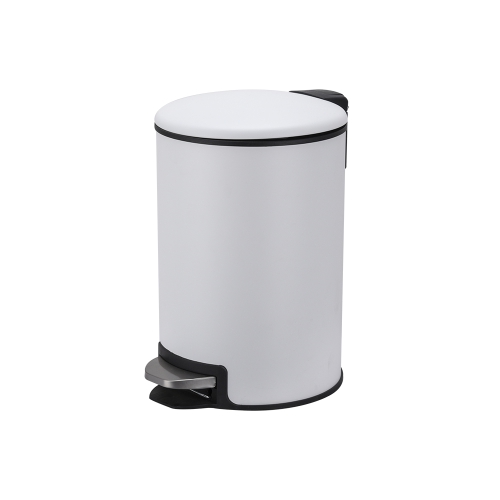 Stainless steel round pedal bin with soft closing