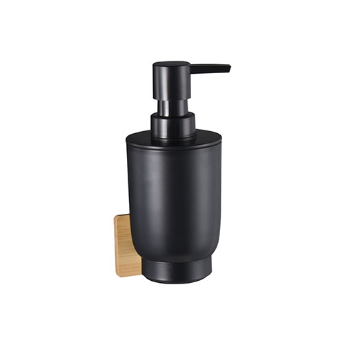Sistema casero redondo de bambú de la jabonera del vaso del dispensador del jabón del cuarto de baño