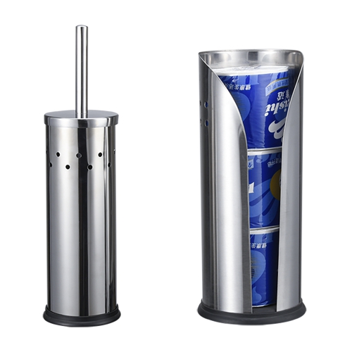 Juego de cepillo de limpieza para inodoro con portarrollos de papel para baño