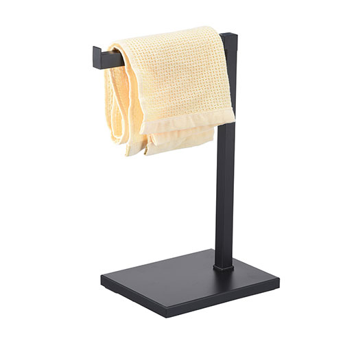 Toallero de acero negro de un solo carril para baño e inodoro