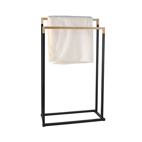 Fábrica derecha de bambú de madera de acero del toallero del cuarto de baño antideslizante