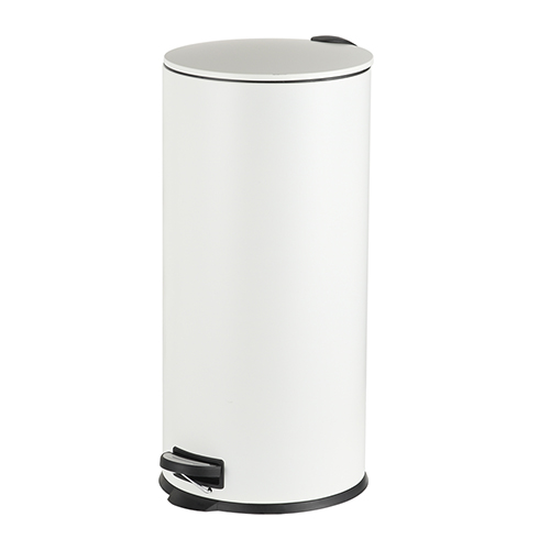 Stainless steel round wood pipe wooden bamboo lid mechanism rubbish bin