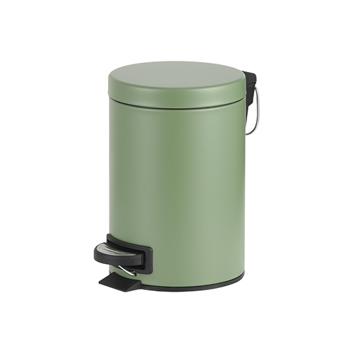 Balde do lixo operado por pedal de aço inoxidável com fecho lento e suave de 5 litros