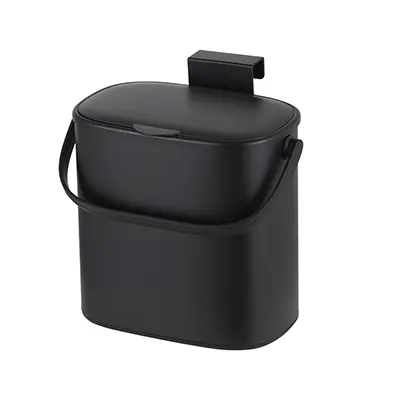Cubo para compostaje de residuos de alimentos, fijo, para gabinete de cocina, de 5 litros y 1,3 galones, resistente a la oxidación.